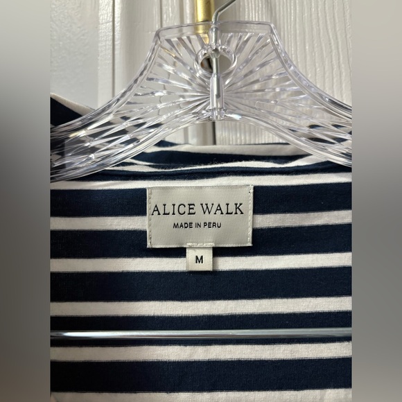 Alice Walk Striped Long Sleeve Collared Shirt Size Medium - Picture 3 of 4